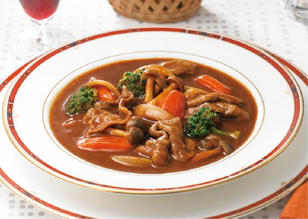 薄切り肉のビーフシチューイメージ画像